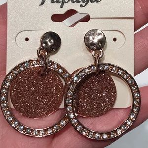 Papaya Rose Pink Shining Earings